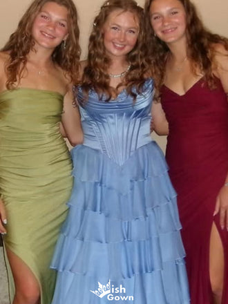 Gorgeous Strapless A-line Long Prom Dress Ideas, Evening Party Dresses,WGP1512