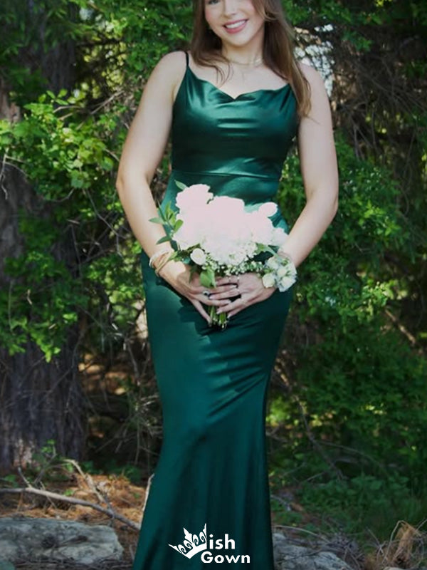 Elegant Spaghetti Strap Mermaid Long Prom Dress Ideas, Evening Party Dresses,WGP1519