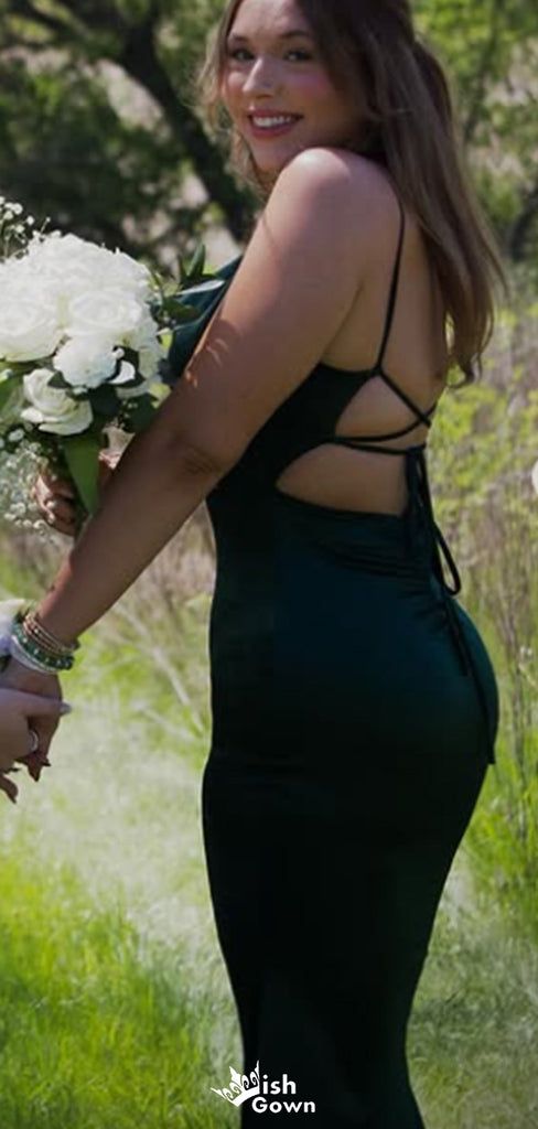 Elegant Spaghetti Strap Mermaid Long Prom Dress Ideas, Evening Party Dresses,WGP1519