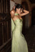 Elegant Green Spaghetti Strap Mermaid Long Prom Dress Ideas, Evening Party Dresses,WGP1929