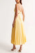 Elegant Yellow V-Neck A-Line Long Prom Dress Ideas, Evening Party Dresses,WGP1719