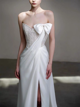 Elegant White Sweetheart Mermaid Long Prom Dress Ideas, Evening Party Dresses,WGP1730