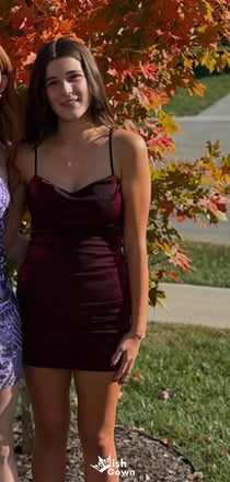 Sexy Spaghetti Strap Sheath Short Mini Homecoming Dress,EPT388