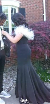 Elegant Off-shoulder V-neck Mermaid Long Prom Dress Ideas, Evening Party Dresses,WGP1572