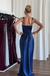Elegant Navy Blue Spaghetti Strap Mermaid Long Prom Dress Ideas, Evening Party Dresses,WGP1930