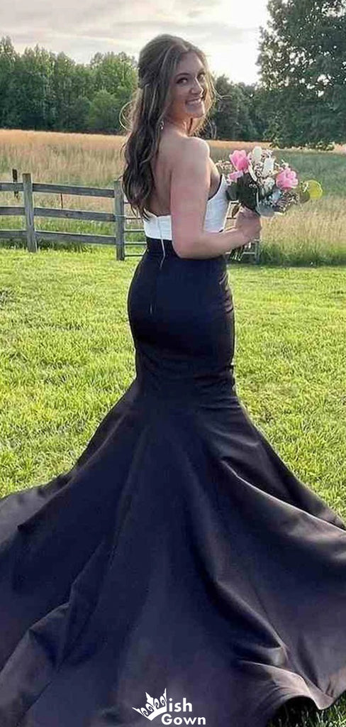 Formal Sweetheart Strapless Mermaid Long Prom Dress Ideas, Evening Party Dresses,WGP1152