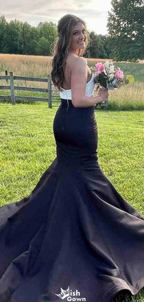 Formal Sweetheart Strapless Mermaid Long Prom Dress Ideas, Evening Party Dresses,WGP1152