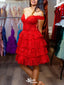 Gorgeous Off-shoulder Lace A-line Short Mini Homecoming Dress,EPT461