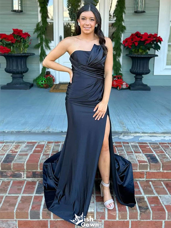Formal Strapless Mermaid Unique Long Prom Dress Ideas, Evening Party Dresses,WGP1161
