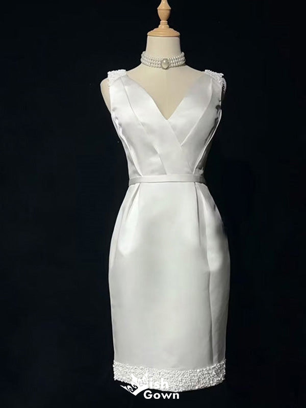 Elegant V-neck sheath Short Mini Homecoming Dress,EPT473