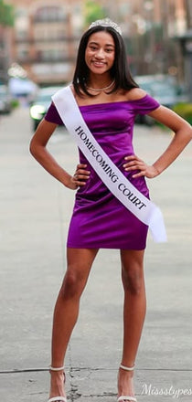 Formal Off-shoulder Sheath Short Mini Homecoming Dress,EPT479