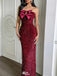 Sparkly Red Sweetheart Mermaid Long Prom Dress Ideas, Evening Party Dresses,WGP1896