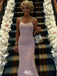 Elegant Pink Spaghetti Strap Mermaid Long Prom Dress Ideas, Evening Party Dresses, WGP2042