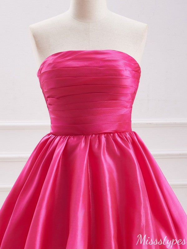 Elegant Strapless A-line Short Mini Homecoming Dress,EPT482
