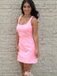 Casual Square Backless Sheath Short Mini Homecoming Dress,EPT324