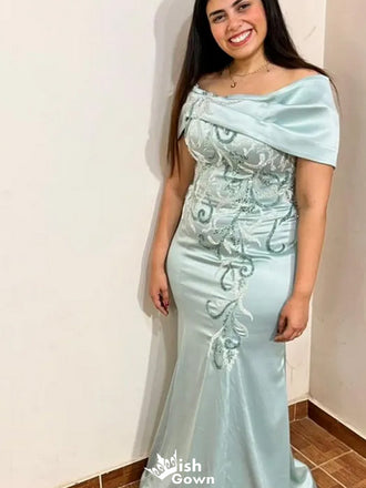 Gorgeous Off-shoulder Mermaid Long Prom Dress Ideas, Evening Party Dresses,WGP1658