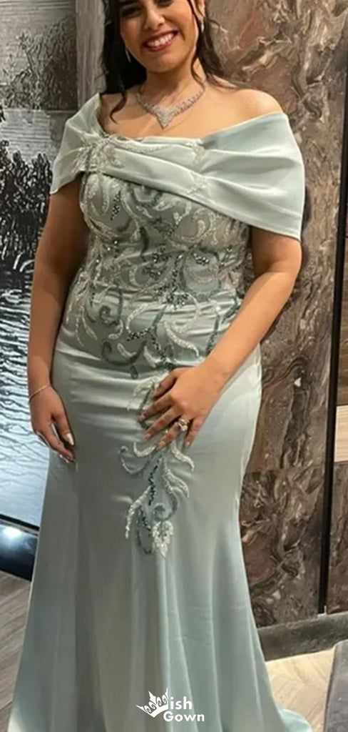 Gorgeous Off-shoulder Mermaid Long Prom Dress Ideas, Evening Party Dresses,WGP1658