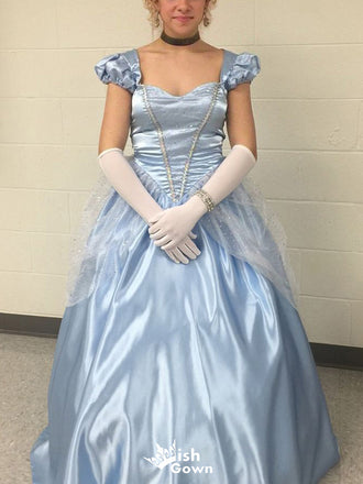 Gorgeous Short Sleeves Sweetheart A-line Long Prom Dress Ideas, Evening Party Dresses,WGP1671