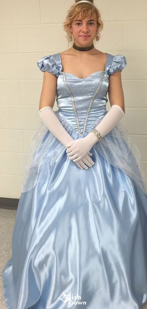 Gorgeous Short Sleeves Sweetheart A-line Long Prom Dress Ideas, Evening Party Dresses,WGP1671