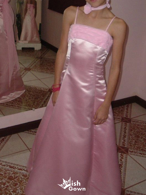 Elegant Spaghetti Strap A-line Long Prom Dress Ideas, Evening Party Dresses,WGP1673