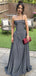 Fancy Grey Strapless Corset Prom Dress Drape Skirt Floor-Length Gown,WGP2150
