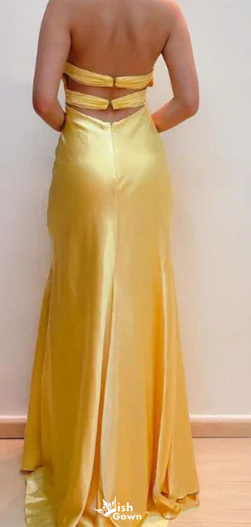 Sexy V-neck Halter Strap Mermaid  Long Prom Dress Ideas, Evening Party Dresses,WGP1100