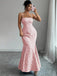 Elegant Applique Pink Spaghetti Strap Mermaid  Long Prom Dress Ideas, Evening Party Dresses,WGP1820