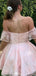 Elegant Sweetheart Off-shoulder Lace A-line Short Mini Homecoming Dress,EPT331