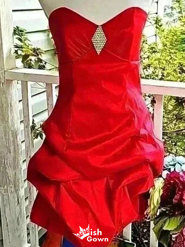 Sexy Strapless Sheath Short Mini Homecoming Dress,EPT536