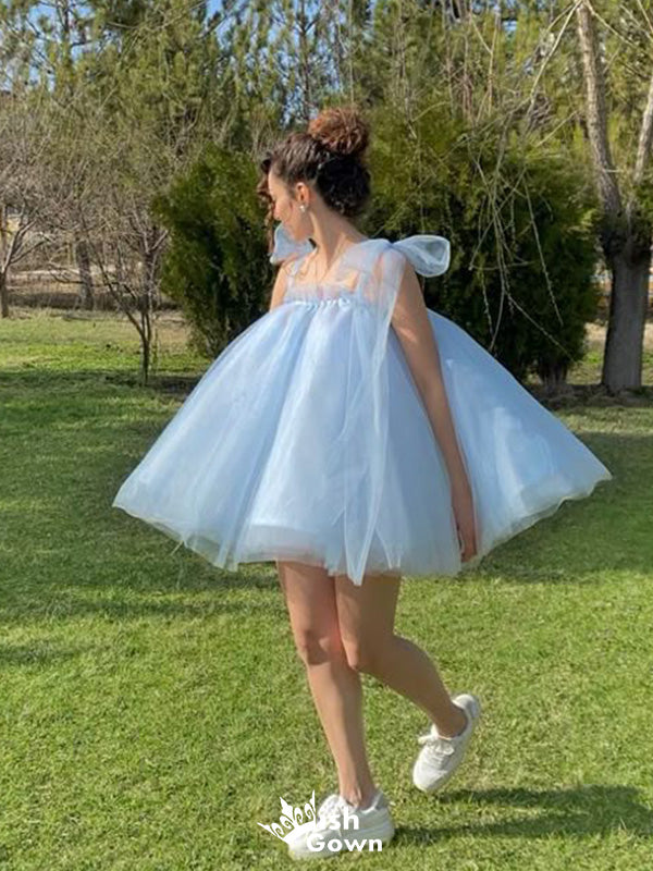 Unique Spaghetti Strap A-line Short Mini Homecoming Dress,EPT538