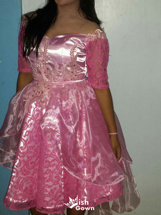 Unique Short Sleeves A-line Short Mini Homecoming Dress,EPT544