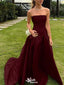 Formal Strapless A-line Long Prom Dress Ideas, Evening Party Dresses,WGP1721