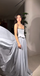 Unique Gray Sweetheart A-Line Long Prom Dress Ideas, Evening Party Dresses,WGP1639