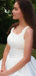 Elegant White A-line Long Prom Dress Ideas, Evening Party Dresses,WGP1734