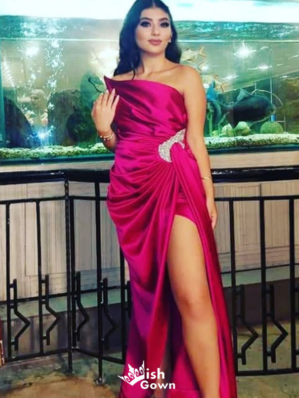 Elegant Strapless A-line Long Prom Dress Ideas, Evening Party Dresses,WGP1736