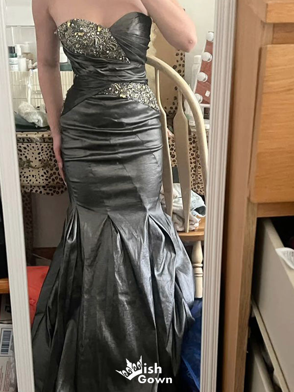 Formal Strapless Sweetheart Mermaid Long Prom Dress Ideas, Evening Party Dresses,WGP1740