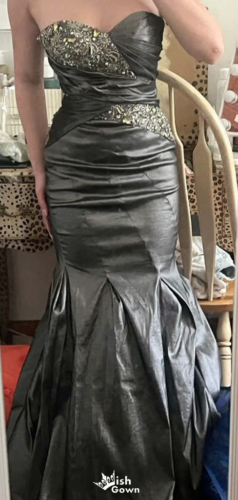 Formal Strapless Sweetheart Mermaid Long Prom Dress Ideas, Evening Party Dresses,WGP1740