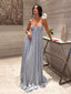Elegant Spaghetti Strap V-neck Long Prom Dress Ideas, Evening Party Dresses,WGP1851