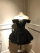 Sexy Black Off-Shoulder A-Line Short Homecoming Dresses For Birthday Party, EPT704