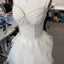 Elegant White Spaghetti Strap High Low Sleeveless Homecoming Dresses For Birthday Party, EPT697