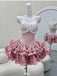 Cute Pink Sweetheart Sleeveless A-Line Short Homecoming Dresses For Party , EPT661