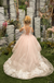 Unique Pink High Low Sleeveless Floral Long A-Line Flower Girl Dress,FG030