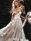 Unique Off Shoulder Floral Lace Wedding Dress A Line Tulle Bridal Gown,WDH189