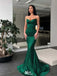 Elegant Green Spaghetti Strap Mermaid  Long Prom Dress Ideas, Evening Party Dresses , WGP1575