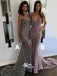 Popular Sexy Mermaid Beaded Seen Through Open Back Long Prom Dresses, WG1097